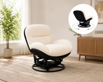 Indoor Egg Chair With Cushion 360 Swivel Rocking Lounge Chair