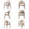 Premium solid wood dining chair with upholstered seat
