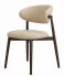 Nordic solid wood dining chair with upholstered seat and back