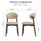 Modern Nordic wooden dining chair with upholstered seat