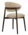 Nordic solid wood chair with upholstered backrest