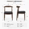 Wood grain metal frame of Nordic dining chair