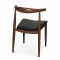 Wood grain metal horn chair backrest
