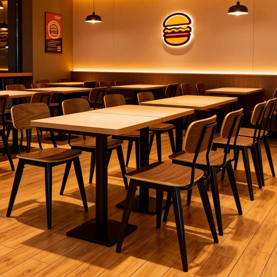 commercial restaurant table and chair set