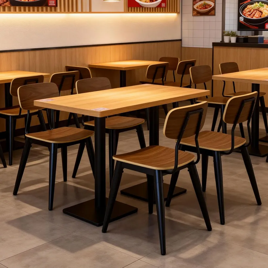 commercial restaurant table and chair set