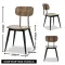 wood finish restaurant table with durable dining chairs