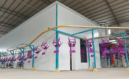 Spray coating line