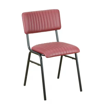 Commercial Upholstered Restaurant Chair | Stackable Metal Frame Chair