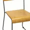 wooden seat of restaurant dining chair