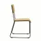 wood seat metal frame dining chair